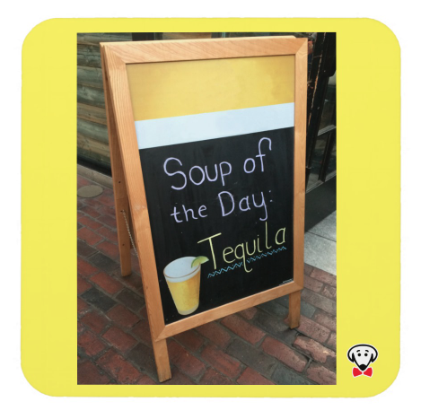 Soup of the Day: Tequila – hard plastic coasters with cork back